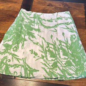 Coldwater Creek linen faux wrap skirt size Large